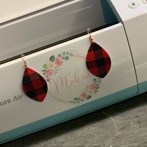Buffalo plaid earrings